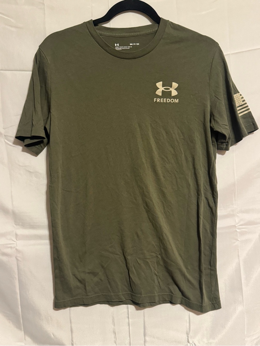 Under Armour Olive Green Freedom Logo Short Sleeve Tee